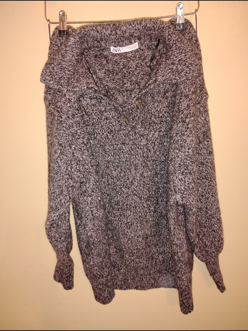 Zara Women's Brown Marled Knit Sweater